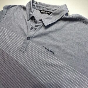 Men's TravisMathew‎ Quiet Nights Heather Gray Polo Shirt XL